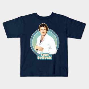 Tom Selleck /// Retro Aesthetic Design Kids T-Shirt